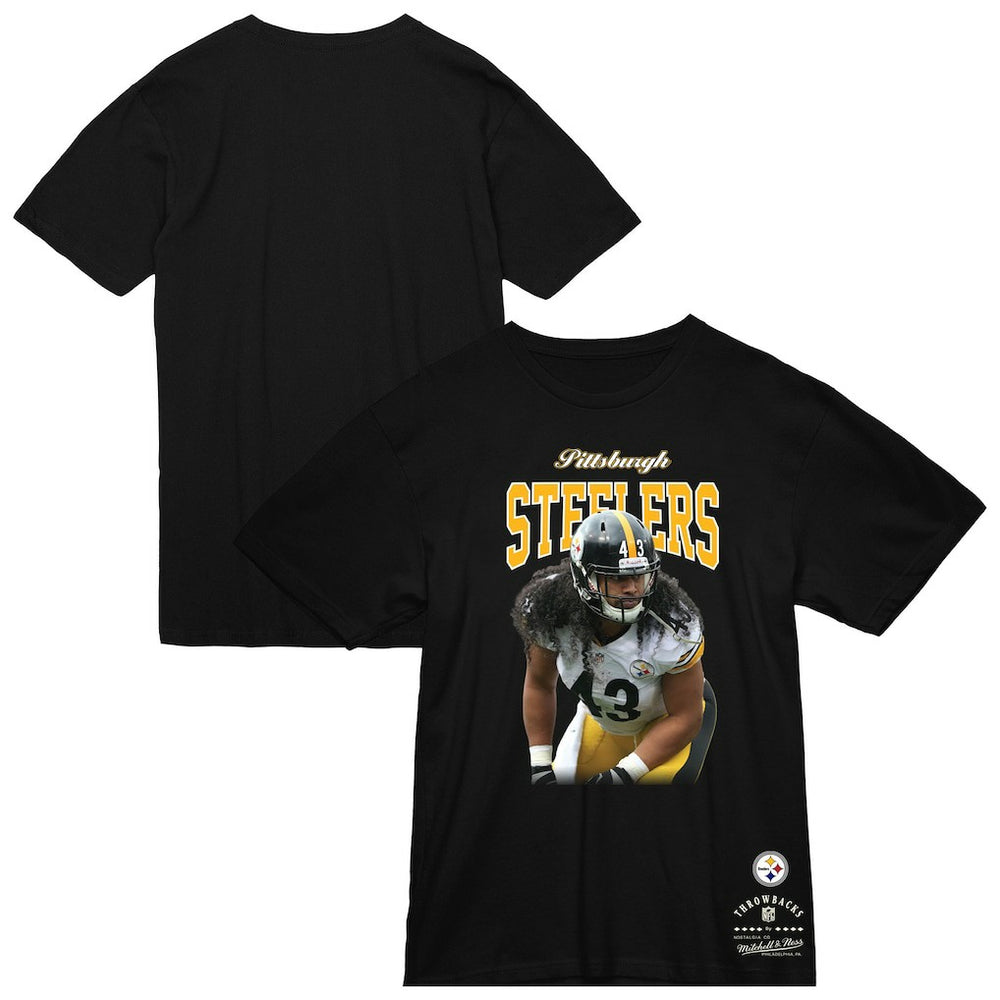 Troy Polamalu Pittsburgh Steelers Sideline Retired Player T-Shirt - Black - Mitchell & Ness