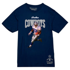 Emmitt Smith Dallas Cowboys Sideline Retired Player T-Shirt - Navy - Mitchell & Ness