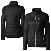 Atlanta Falcons Cutter & Buck Women's Rainier PrimaLoft Eco Insulated Full-Zip Puffer Jacket - Black - NFL