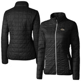 Baltimore Ravens Cutter & Buck Women's Rainier PrimaLoft Eco Insulated Full-Zip Puffer Jacket - Black - NFL