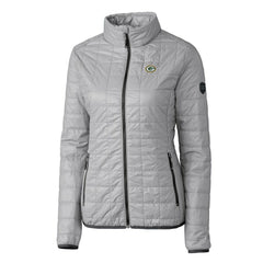 Green Bay Packers Cutter & Buck Women's Rainier PrimaLoft Eco Insulated Full-Zip Puffer Jacket - Gray - NFL