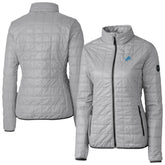 Detroit Lions Cutter & Buck Women's Rainier PrimaLoft Eco Insulated Full-Zip Puffer Jacket - Gray - NFL