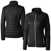 Carolina Panthers Cutter & Buck Women's Rainier PrimaLoft Eco Insulated Full-Zip Puffer Jacket - Black - NFL