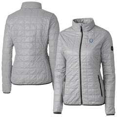 Indianapolis Colts Cutter & Buck Women's Rainier PrimaLoft Eco Insulated Full-Zip Puffer Jacket - Gray - NFL