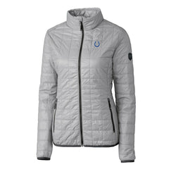 Indianapolis Colts Cutter & Buck Women's Rainier PrimaLoft Eco Insulated Full-Zip Puffer Jacket - Gray - NFL