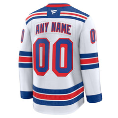 New York Rangers Fanatics Away Premium Custom Jersey - White | Fanatics Clearance