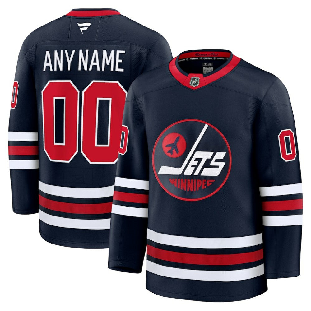 Winnipeg Jets Fanatics Alternate Premium Custom Jersey - Navy | Fanatics on sale