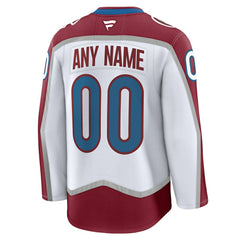 Colorado Avalanche Fanatics Away Premium Custom Jersey - White | Fanatics Clearance