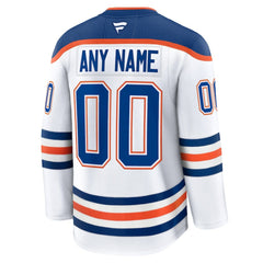 Edmonton Oilers Fanatics Away Premium Custom Jersey - White | Fanatics online
