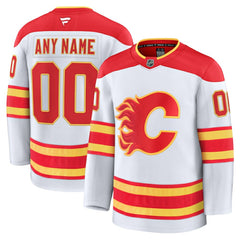 Calgary Flames Fanatics Away Premium Custom Jersey - White | Fanatics Clearance