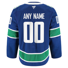 Vancouver Canucks Fanatics Home Authentic Pro Custom Jersey - Blue | Fanatics Clearance