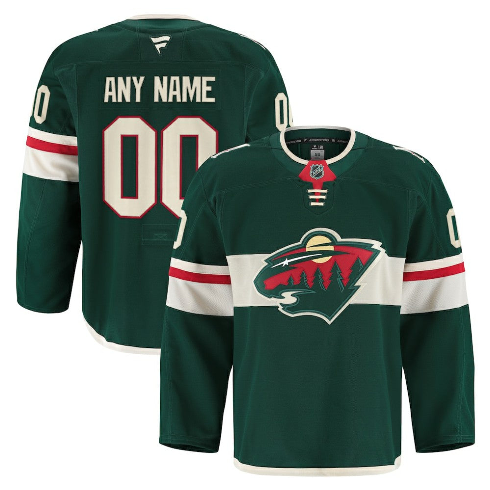 Minnesota Wild Fanatics Home Authentic Pro Custom Jersey - Green | Fanatics online