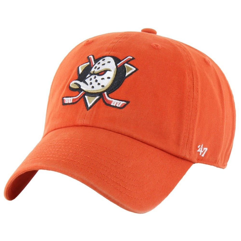 Anaheim Ducks '47 Core Logo Clean Up Adjustable Hat - Orange | 47 brand discount