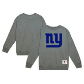 New York Giants Basic Fleece Pullover Sweatshirt - Heather Gray - Mitchell & Ness