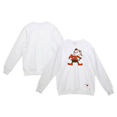 Cleveland Browns Basic Fleece Pullover Sweatshirt - White - Mitchell & Ness