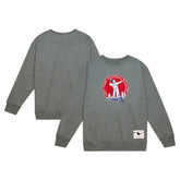 New York Giants Basic Fleece Pullover Sweatshirt - Heather Gray - Mitchell & Ness
