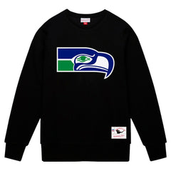 Seattle Seahawks Basic Fleece Pullover Sweatshirt - Black - Mitchell & Ness