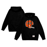 Cincinnati Bengals Helmet Logo Vintage Pullover Hoodie - Black - Mitchell & Ness