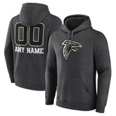 Atlanta Falcons Personalized Name & Number Monochrome Pullover Hoodie - Charcoal - NFL