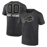 Buffalo Bills Personalized Name & Number Monochrome T-Shirt - Charcoal - NFL