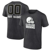 Cleveland Browns Personalized Name & Number Monochrome T-Shirt - Charcoal - NFL