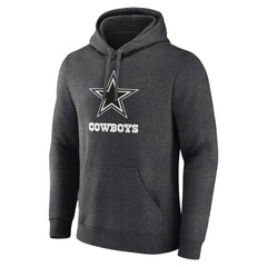 Dallas Cowboys Personalized Name & Number Monochrome Pullover Hoodie - Charcoal - NFL