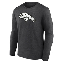 Denver Broncos Personalized Name & Number Monochrome Long Sleeve T-Shirt - Charcoal - NFL