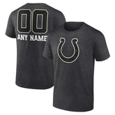 Indianapolis Colts Personalized Name & Number Monochrome T-Shirt - Charcoal - NFL