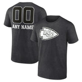 Kansas City Chiefs Personalized Name & Number Monochrome T-Shirt - Charcoal - NFL