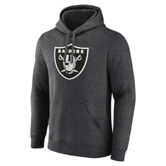 Las Vegas Raiders Personalized Name & Number Monochrome Pullover Hoodie - Charcoal - NFL