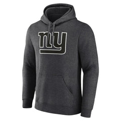 New York Giants Personalized Name & Number Monochrome Pullover Hoodie - Charcoal - NFL