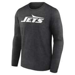 New York Jets Personalized Name & Number Monochrome Long Sleeve T-Shirt - Charcoal - NFL