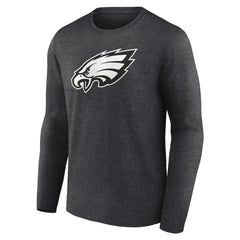 Philadelphia Eagles Personalized Name & Number Monochrome Long Sleeve T-Shirt - Charcoal - NFL