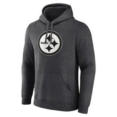 Pittsburgh Steelers Personalized Name & Number Monochrome Pullover Hoodie - Charcoal - NFL