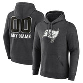 Tampa Bay Buccaneers Personalized Name & Number Monochrome Pullover Hoodie - Charcoal - NFL