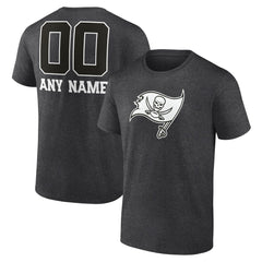 Tampa Bay Buccaneers Personalized Name & Number Monochrome T-Shirt - Charcoal - NFL