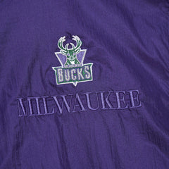 Mitchell & Ness Milwaukee Bucks Unisex Hardwood Classics Team OG 3.0 Anorak Half-Zip Windbreaker Jacket Purple