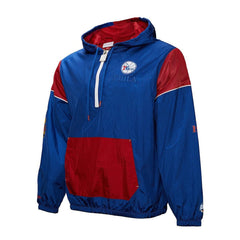 Mitchell & Ness Philadelphia 76ers Unisex Hardwood Classics Team OG 3.0 Anorak Half-Zip Windbreaker Jacket Royal