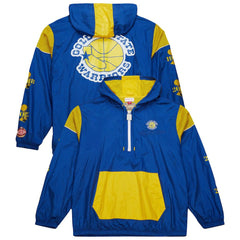 Mitchell & Ness Golden State Warriors Unisex Hardwood Classics Team OG 3.0 Anorak Half-Zip Windbreaker Jacket Royal