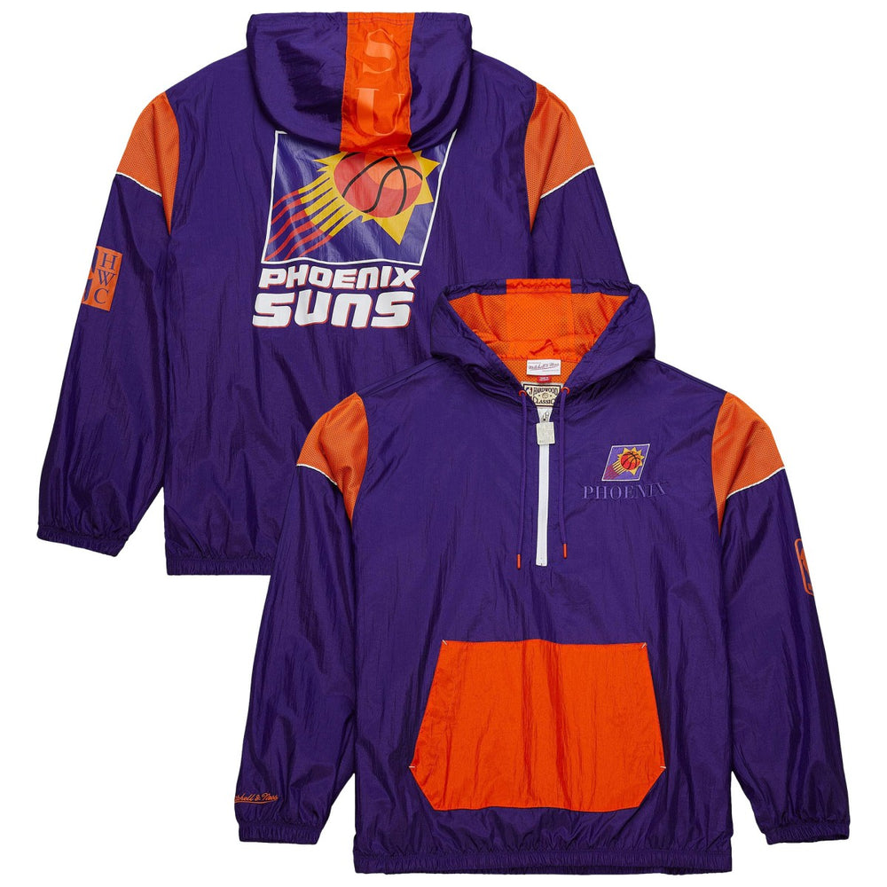 Mitchell & Ness Phoenix Suns Unisex Hardwood Classics Team OG 3.0 Anorak Half-Zip Windbreaker Jacket Purple