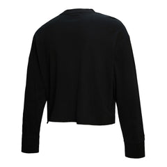 Mitchell & Ness Philadelphia 76ers Women's Hardwood Classics Studded Boxy Cropped Long Sleeve T-Shirt Black