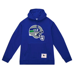 Seattle Seahawks Helmet Logo Vintage Pullover Hoodie - College Navy - Mitchell & Ness