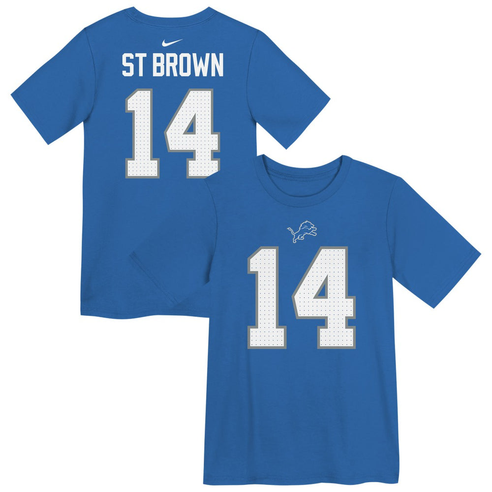 Amon-Ra St. Brown Detroit Lions Preschool Player Name & Number T-Shirt - Blue - Nike