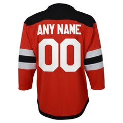 New Jersey Devils Youth Replica Custom Jersey - Red | NHL Clearance