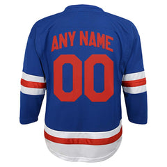 New York Rangers Youth Replica Custom Jersey - Blue | NHL near me