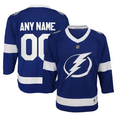 Tampa Bay Lightning Youth Replica Custom Jersey - Blue | NHL Clearance