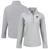 Buffalo Bills Cutter & Buck Women's Hunts Point Eco Half-Snap Sweatshirt - Gray - NFL