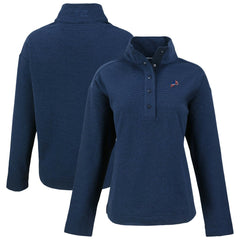 Detroit Lions Cutter & Buck Women's Hunts Point Eco Half-Snap Sweatshirt - Navy - NFL