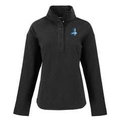 Detroit Lions Cutter & Buck Women's Hunts Point Eco Half-Snap Sweatshirt - Black - NFL