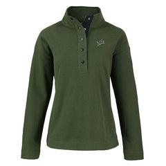 Detroit Lions Cutter & Buck Women's Hunts Point Eco Half-Snap Sweatshirt - Green - NFL